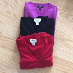 Petite Talbots “Pure Cashmere Sweaters.”